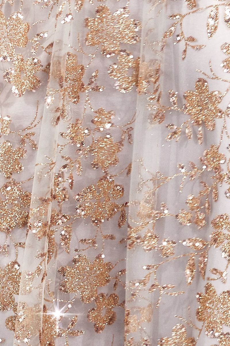 Glitter Print A-Line Gown By Amoris T606 - Women Evening Formal Gown - Special Occasion