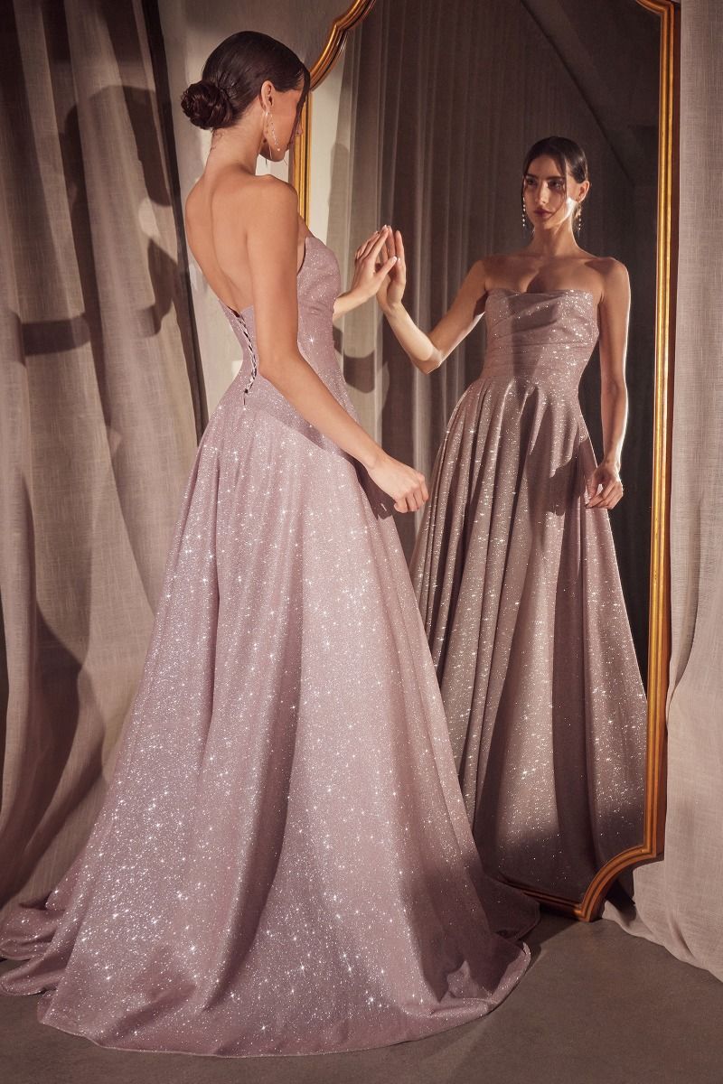 Strapless Scoop Neckline Gown By Amoris T701 - Women Evening Formal Gown - Special Occasion