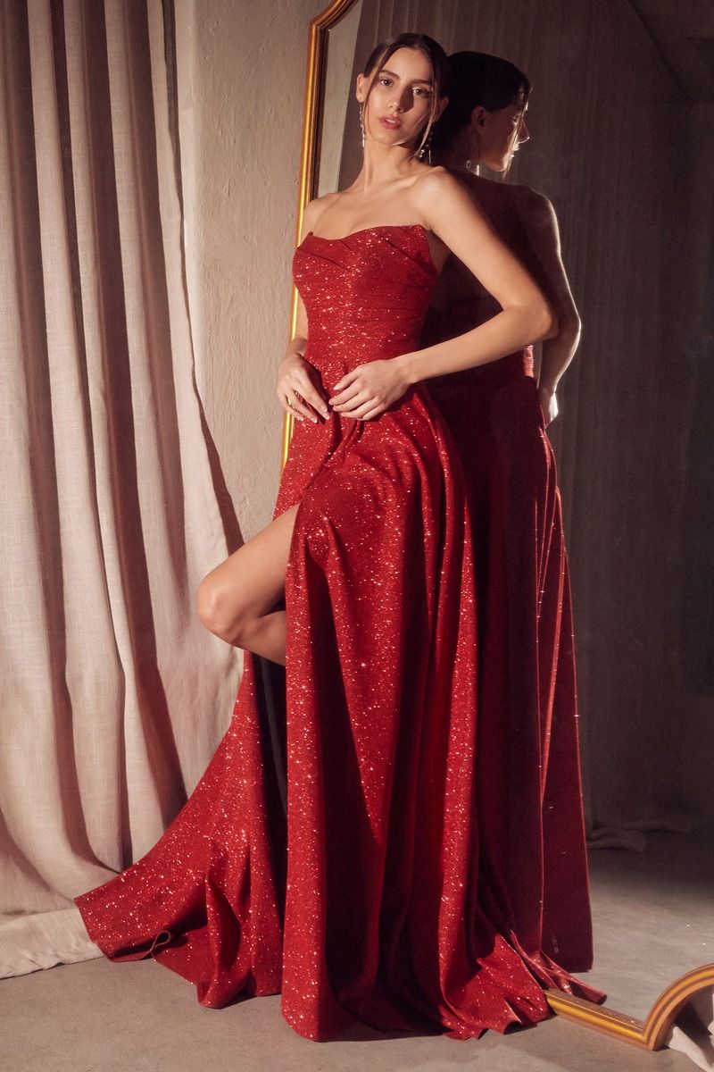 Strapless Scoop Neckline Gown By Amoris T701 - Women Evening Formal Gown - Special Occasion