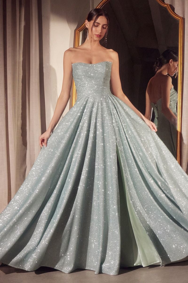 Strapless Scoop Neckline Gown By Amoris T701 - Women Evening Formal Gown - Special Occasion