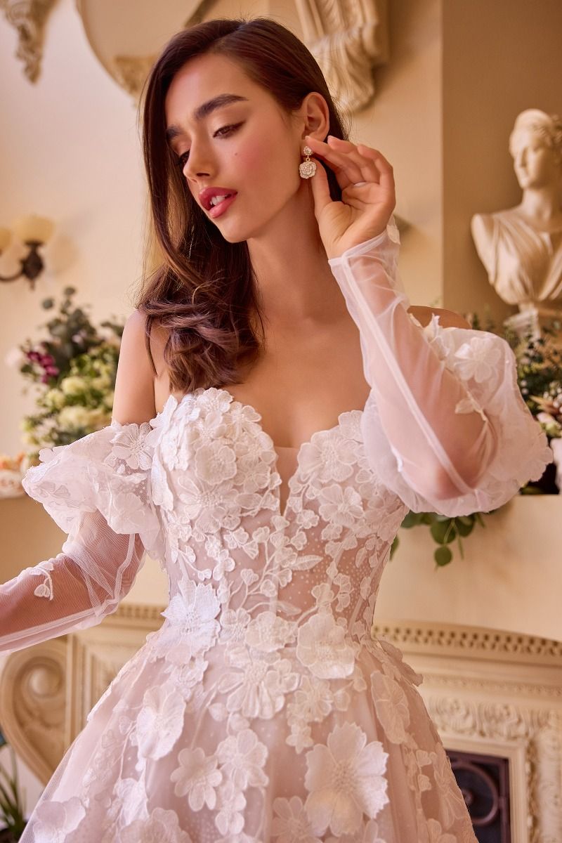 Strapless Layered Tulle A-Line Bridal Gown by Andrea and Leo WL017