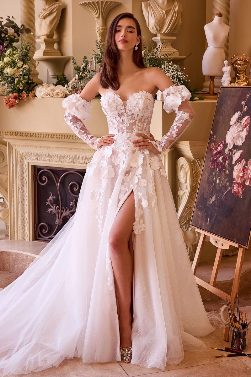 Strapless Layered Tulle A-Line Bridal Gown by Andrea and Leo WL017