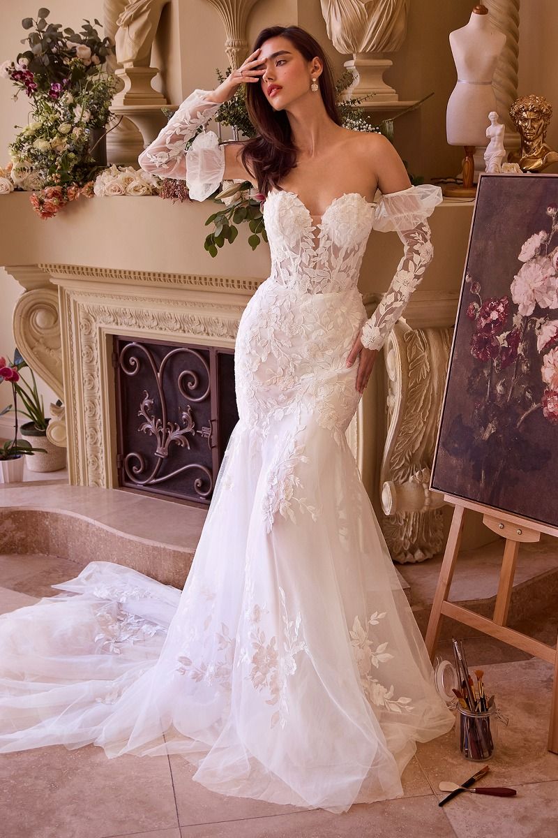 lace sweetheart neckline mermaid wedding dress Sweetheart White Illusion neck Mermaid Beaded Lace Wedding Dress