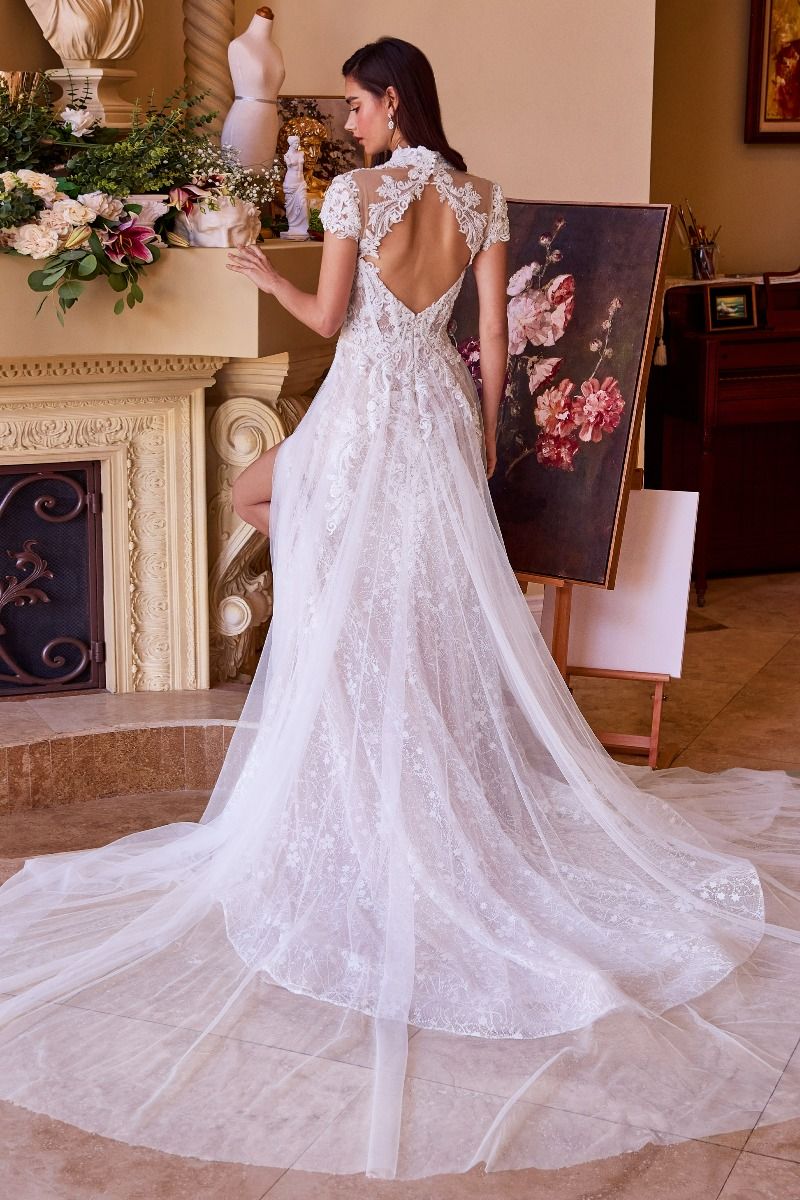 Lace & Tulle Halter Neckline Bridal Gown by Andrea & Leo Couture WL035 - Special Occasion
