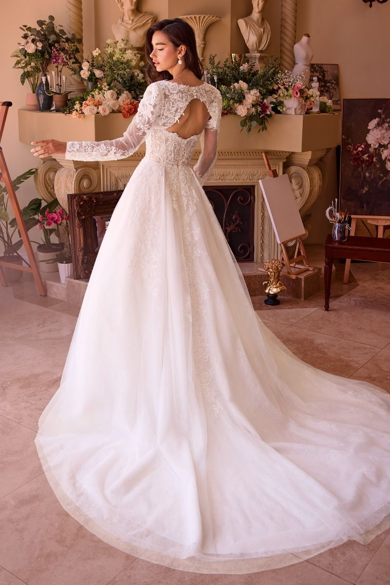 Strapless Layered Tulle and Lace Bridal Gown by Andrea and Leo WL037