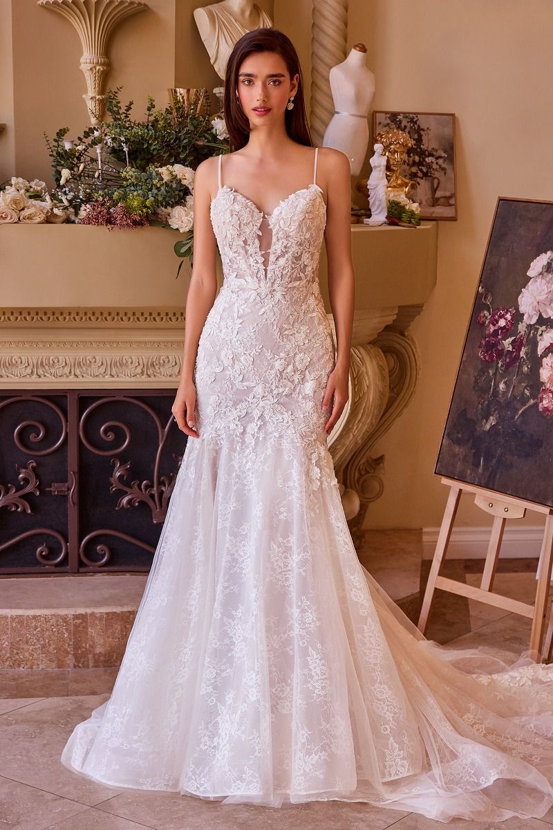 V-Neckline Mermaid Bridal Gown by Andrea and Leo WL051 - Special Occasion