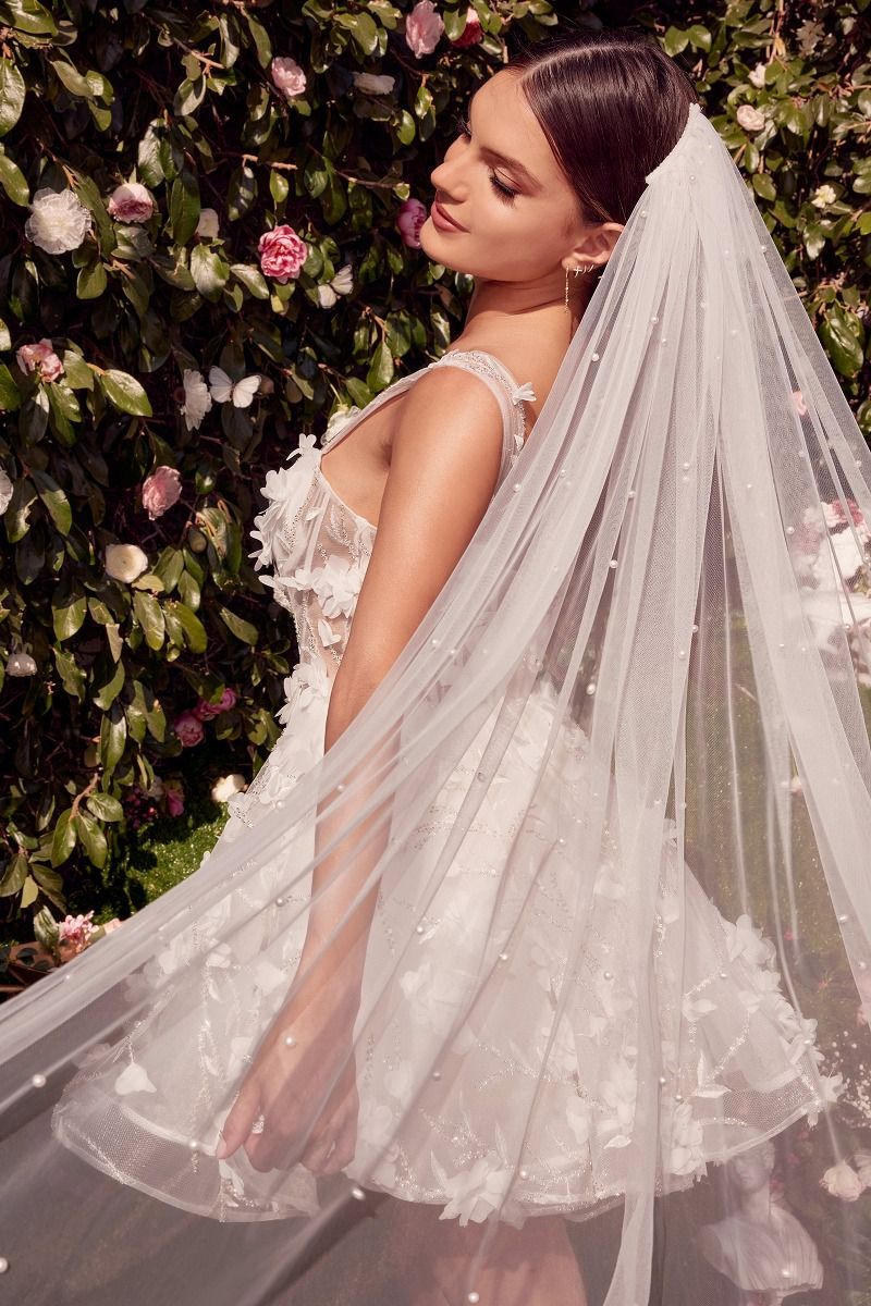 Sweetheart Neckline A-Line Bridal Short Gown by Andrea and Leo WL081