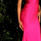 Rhinestone Fitted Dress with Lace up back by Cinderella Divine CD0179 - Special Occasion