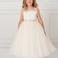 Girl Dress with Illusion Neckline Lovely Flower Dress by TIPTOP KIDS - AS5805
