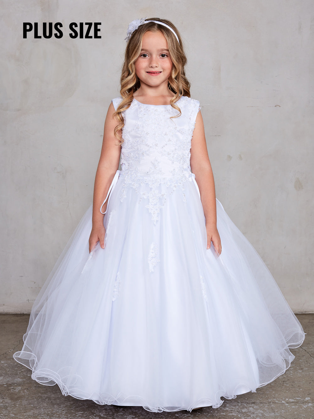 girls plus size dresses Flower Girl Dresses (Plus Size) with Satin Bolero Jacket Dress by TIPTOP KIDS