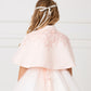 Party Girl Lace Applique Satin Cape Dress by TIPTOP KIDS - AS7912