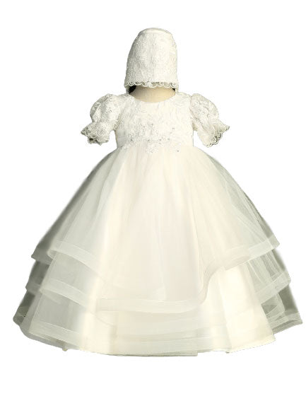 Flower Girl Lace Bodice Tulle Layered Skirt Dress by TIPTOP KIDS - AS2402
