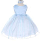 Baby blue Baby Rosebud Organza Party Dress-AS193