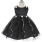 Black Baby Rosebud Organza Party Dress-AS193