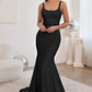 Black Long Stretch Mermaid Gown CD2219 - Women Evening Formal Gown - Special Occasion