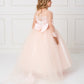 Blush_1 Girl Dress with Stunning Sleeves and Bodice Dress - AS5780