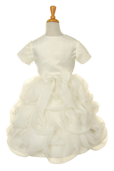 Satin Chiffon Flower Girl Dress by Cinderella Couture USA 62406B