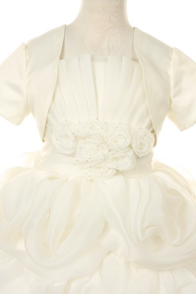 Satin Chiffon Flower Girl Dress by Cinderella Couture USA 62406B