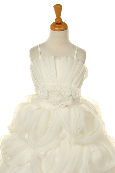 Satin Chiffon Flower Girl Dress by Cinderella Couture USA 62406B