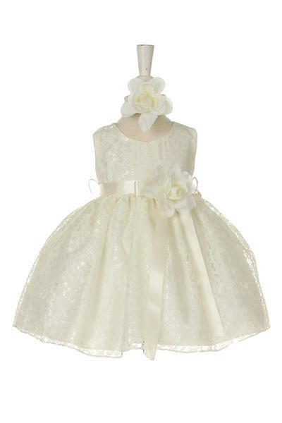 Lace Raschel Baby Dress by Cinderella Couture USA AS1132B