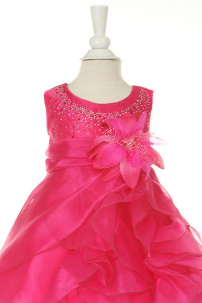 Crystal Organza Rhinestone Girl Baby Dress by Cinderella Couture USA AS1101B