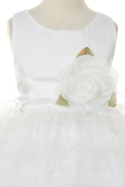 Tulle Satin Flower Girl Dress by Cinderella Couture USA AS1160