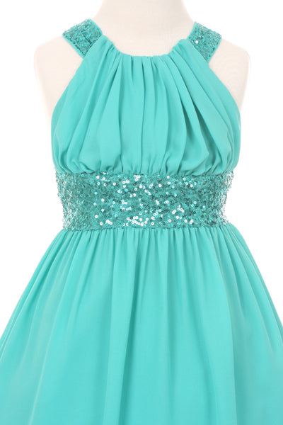 Chiffon Girl Party Dress by Cinderella Couture USA AS5004