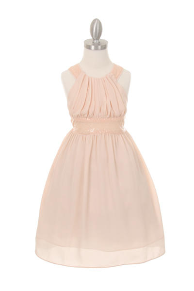 Chiffon Girl Party Dress by Cinderella Couture USA AS5004