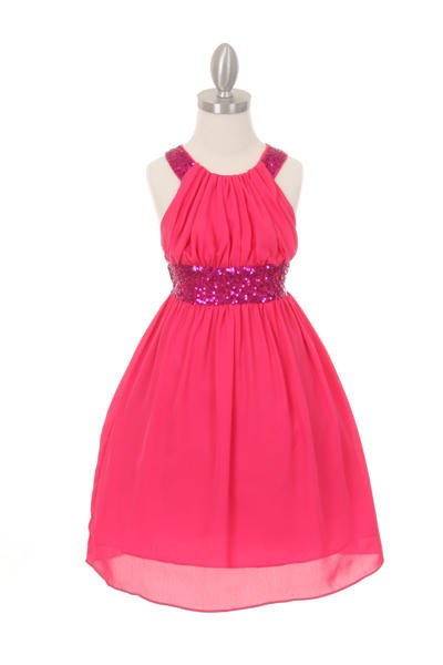 Chiffon Girl Party Dress by Cinderella Couture USA AS5004