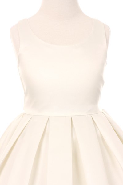 Satin Flower Lace Trim Girl Dress - Cinderella Couture USA AS1069