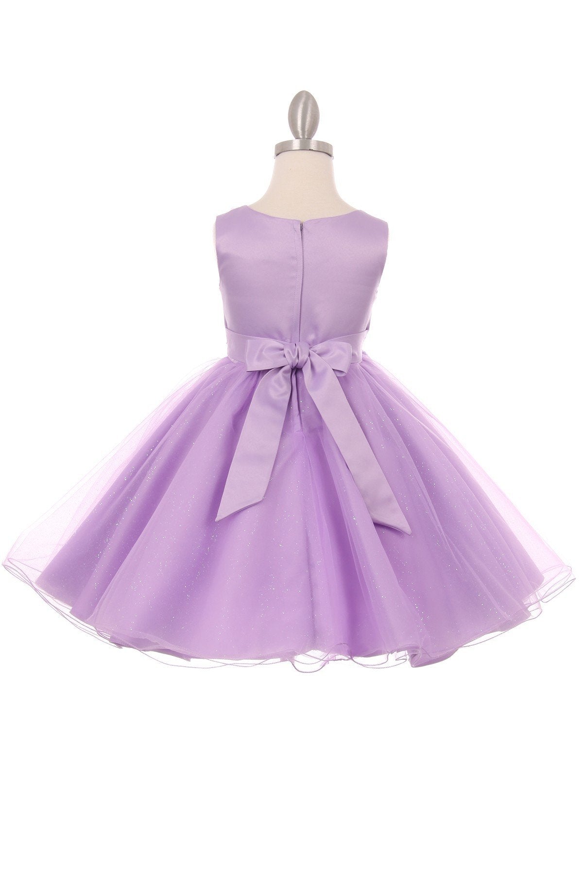Pearl Beaded Floral Glitter Tulle Party Dress by Cinderella Couture USA AS9022