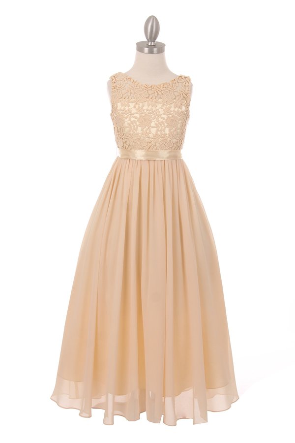 Lace Chiffon Girl Party Dress by Cinderella Couture USA 5006