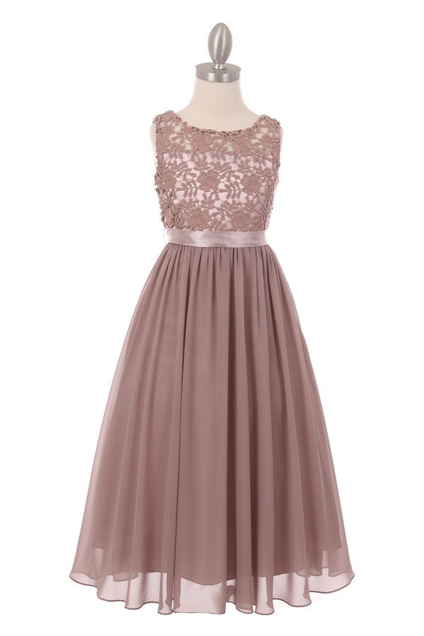 Lace Chiffon Girl Party Dress by Cinderella Couture USA 5006