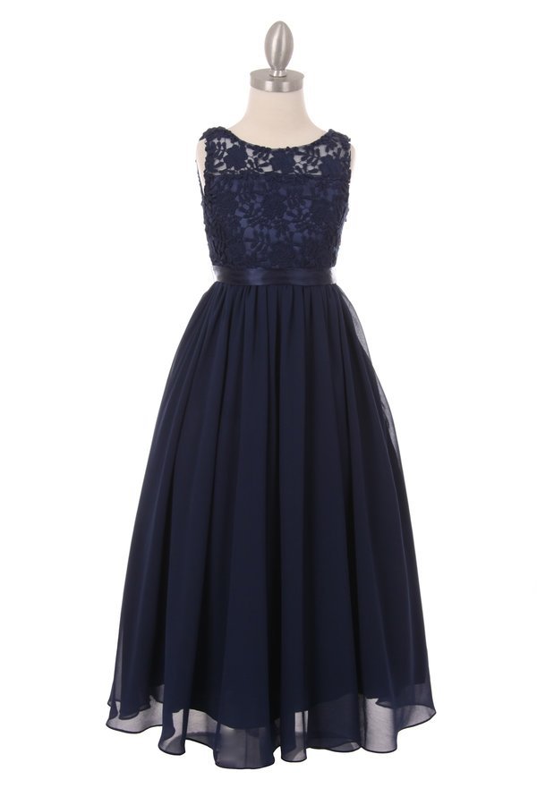Lace Chiffon Girl Party Dress by Cinderella Couture USA 5006