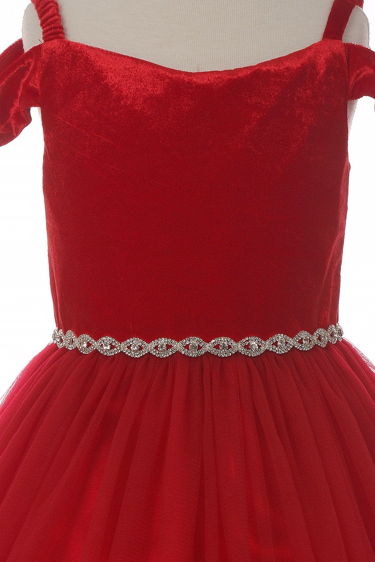 Velvet Tulle Girl Party Dress by Cinderella Couture USA 5057