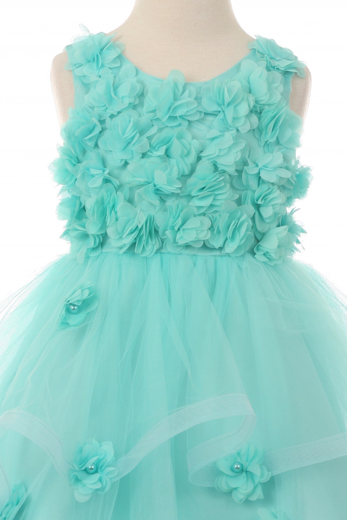 Floral Tulle Girl Party Dress by Cinderella Couture USA AS9084