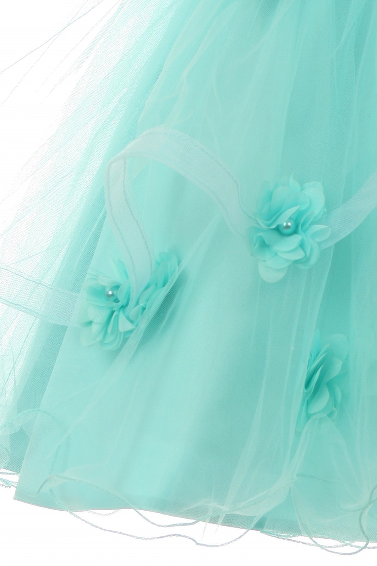 Floral Tulle Girl Party Dress by Cinderella Couture USA AS9084