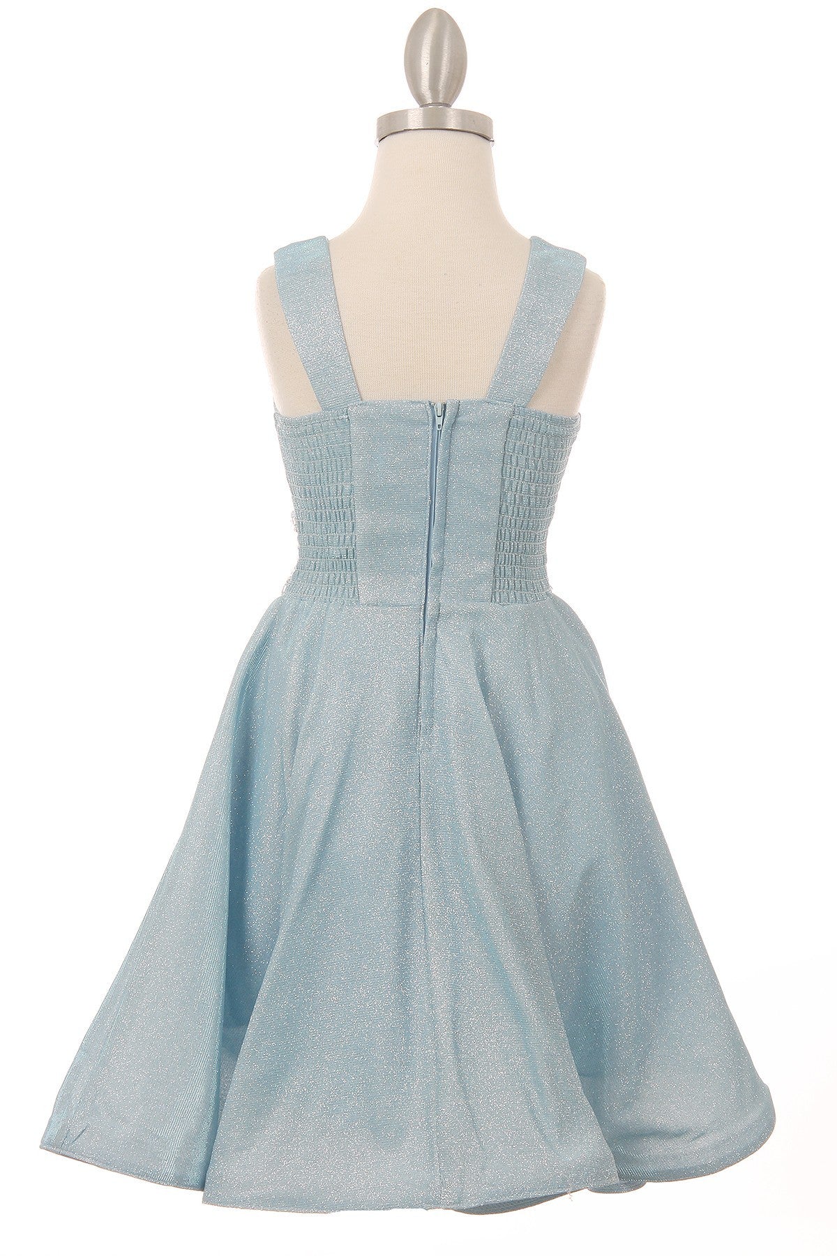 Studed Waist Lurex Girl Party Dress by Cinderella Couture USA AS5070