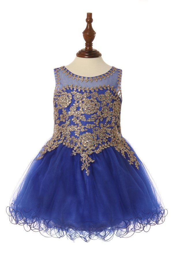Lace Rhinestone Tulle Girl Baby Dress by Cinderella Couture USA 5017B