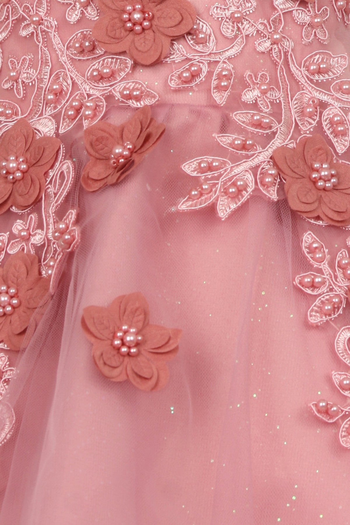 Beaded Floral Tulle Baby Dress by Cinderella Couture USA 9111B