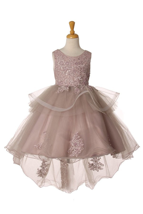 Sequin Pearl Beaded Tulle Party Dress by Cinderella Couture USA 9120
