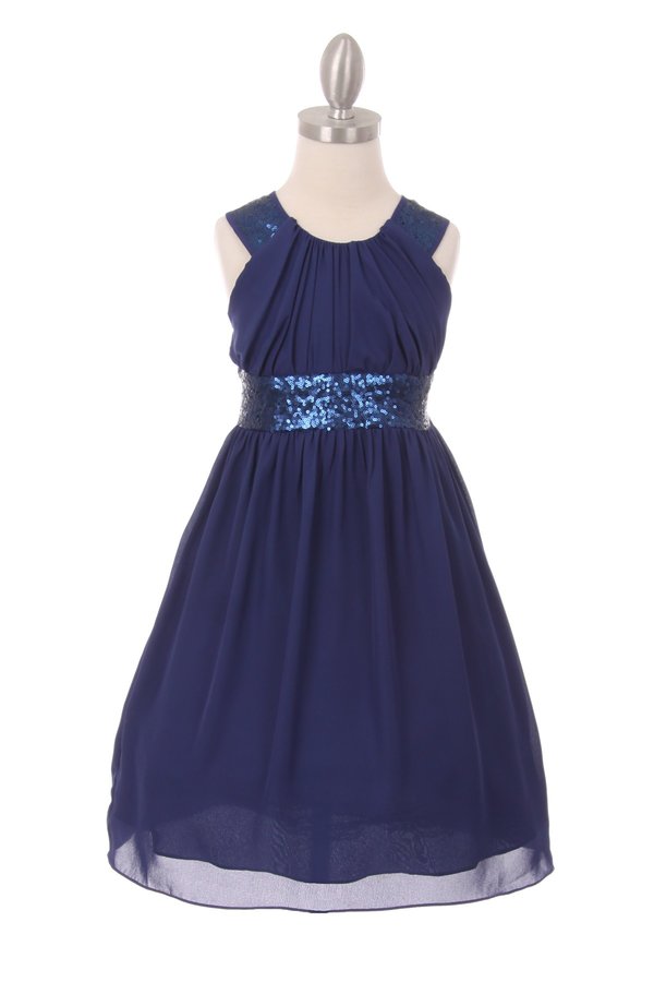 Chiffon Girl Party Dress by Cinderella Couture USA AS5004