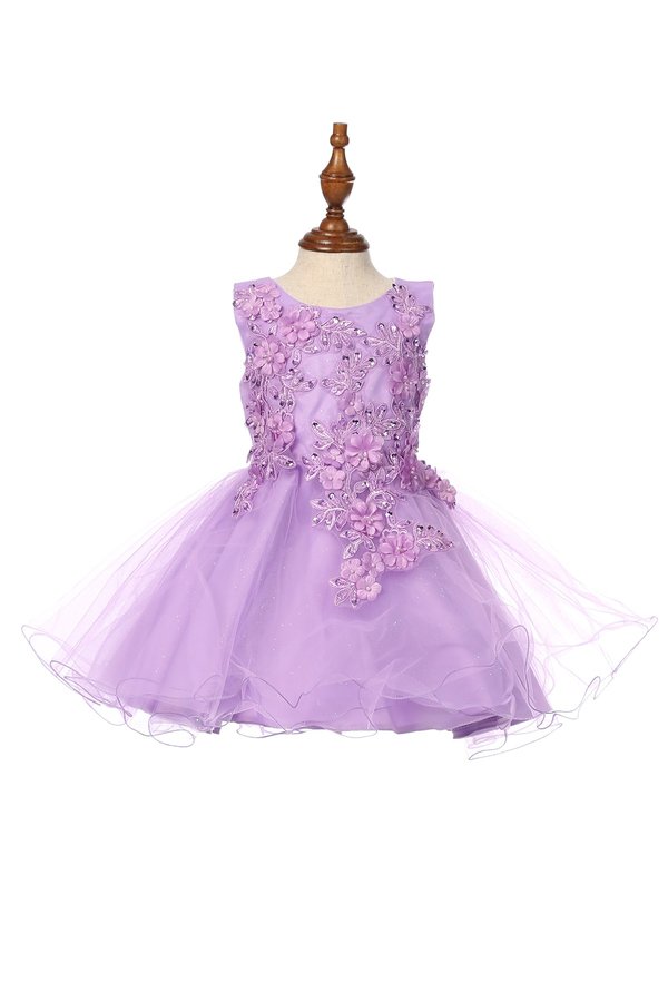 Floral Lace Tulle Girl Baby Dress by Cinderella Couture USA 9125B