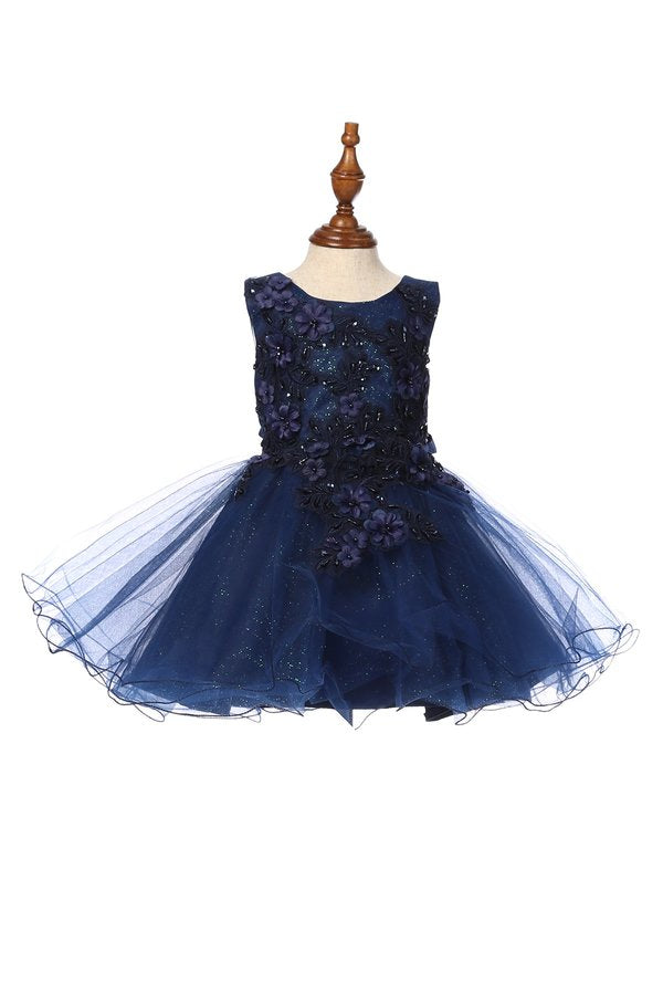 Floral Lace Tulle Girl Baby Dress by Cinderella Couture USA 9125B