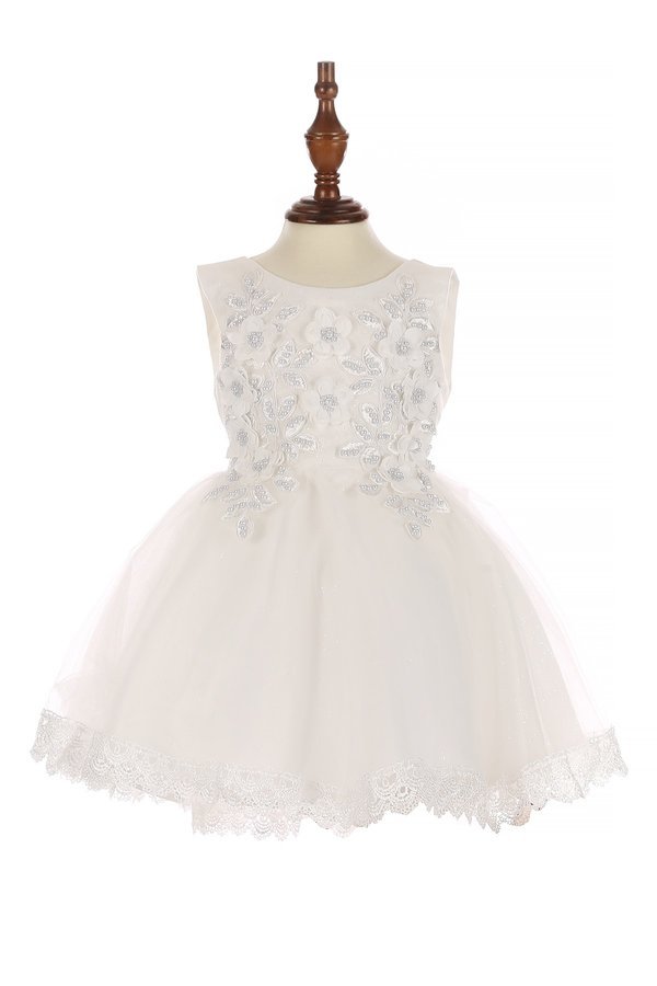Lace Tulle Girl Baby Dress by Cinderella Couture USA 9126B