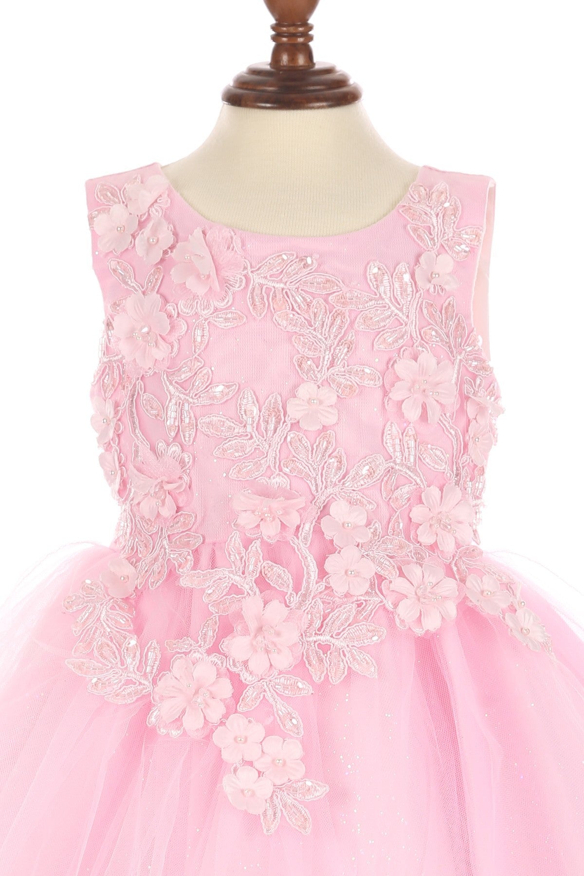 Floral Lace Tulle Girl Baby Dress by Cinderella Couture USA 9125B