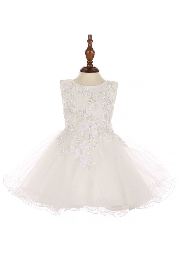 Floral Lace Tulle Girl Baby Dress by Cinderella Couture USA 9125B