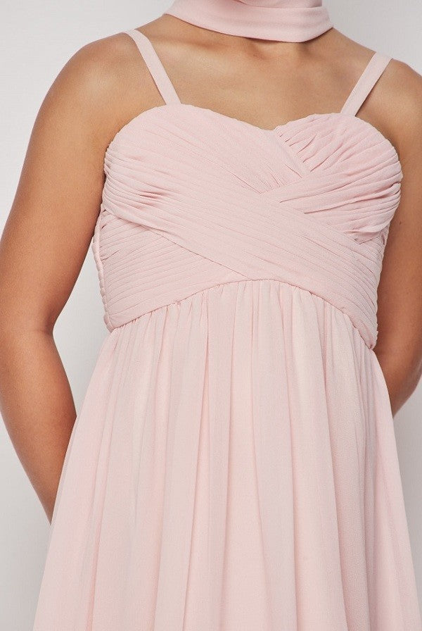 Chiffon Pleated Girl Party Dress by Cinderella Couture USA 5024