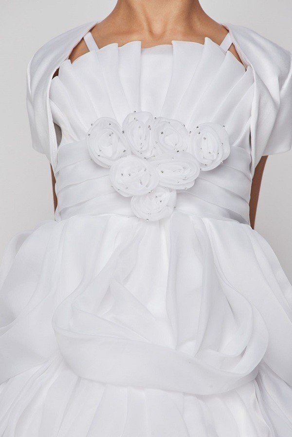 Satin Chiffon Flower Girl Dress by Cinderella Couture USA 62406B