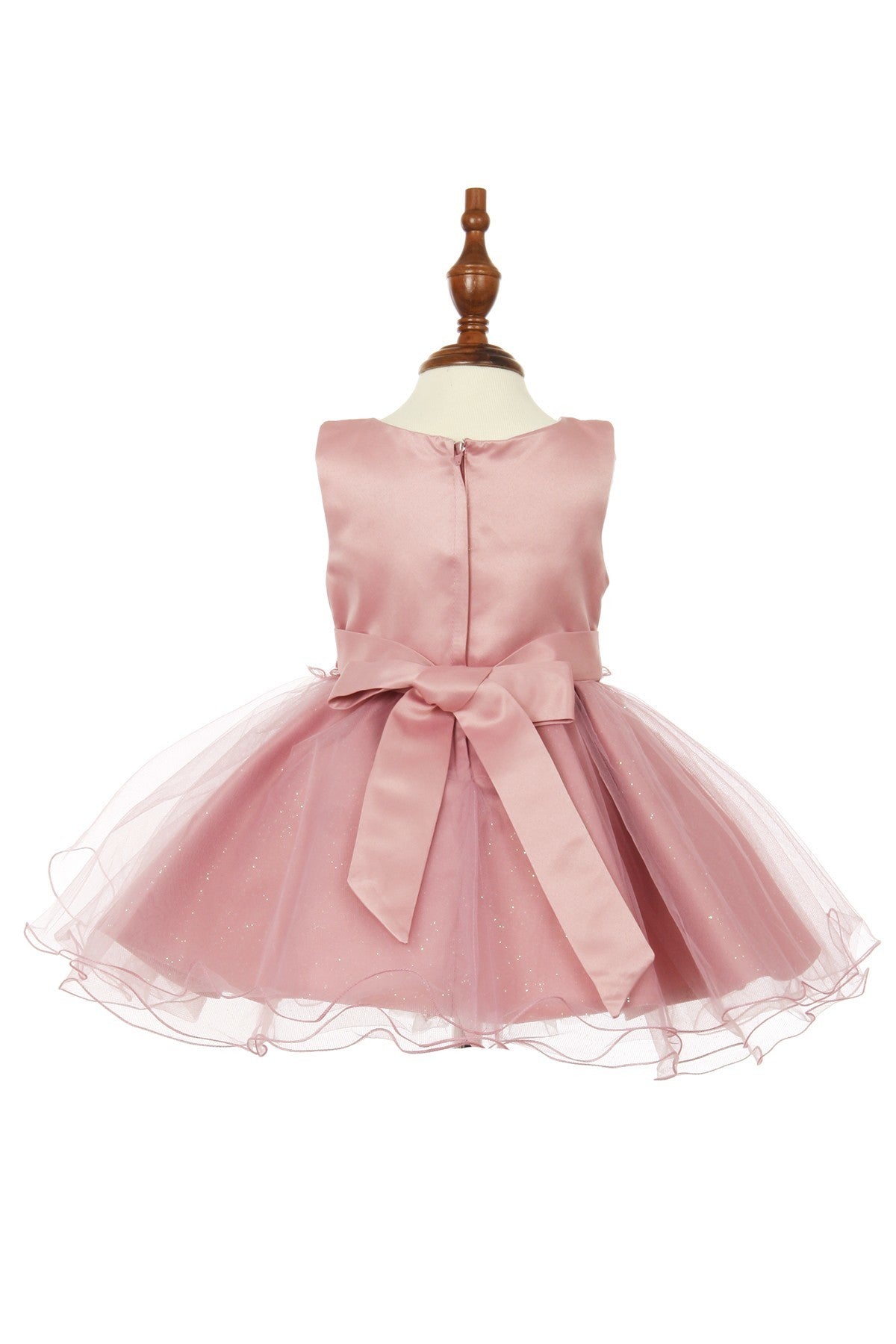 Lace Floral Pearl Bead Girl Baby Dress by Cinderella Couture USA 9109